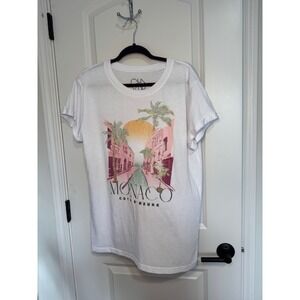 Chaser - Monaco Cote D'Azure T-Shirt Graphic Tee White Casual